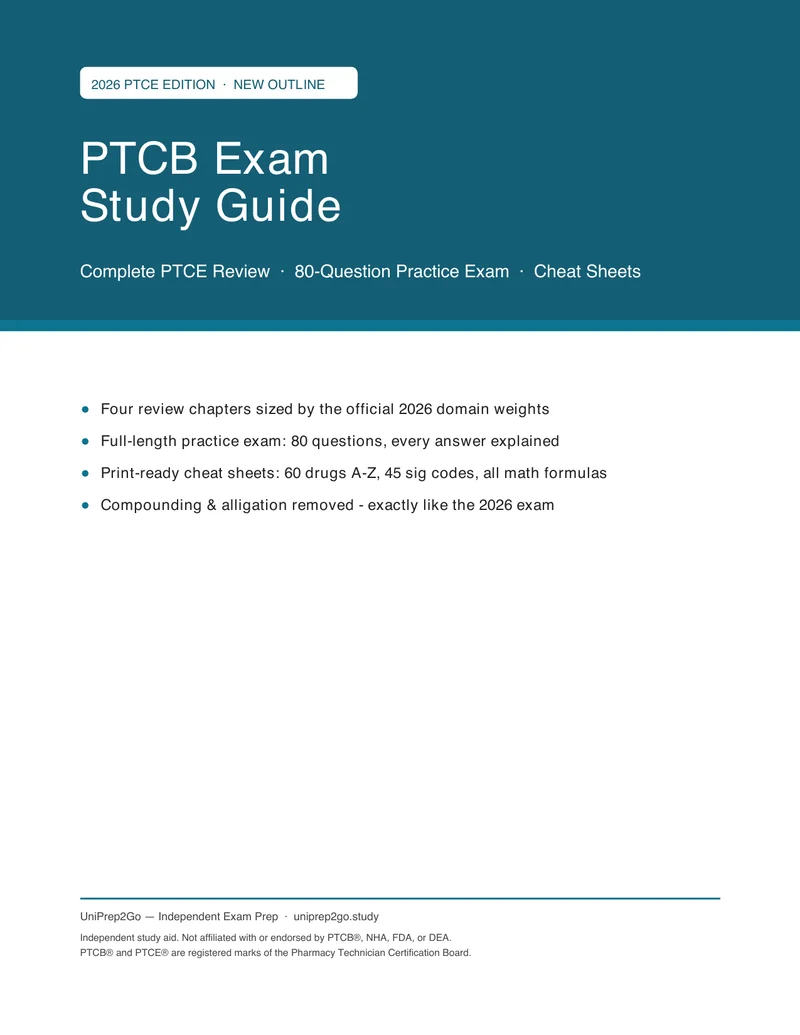 PTCB Study Guide 2026 product preview