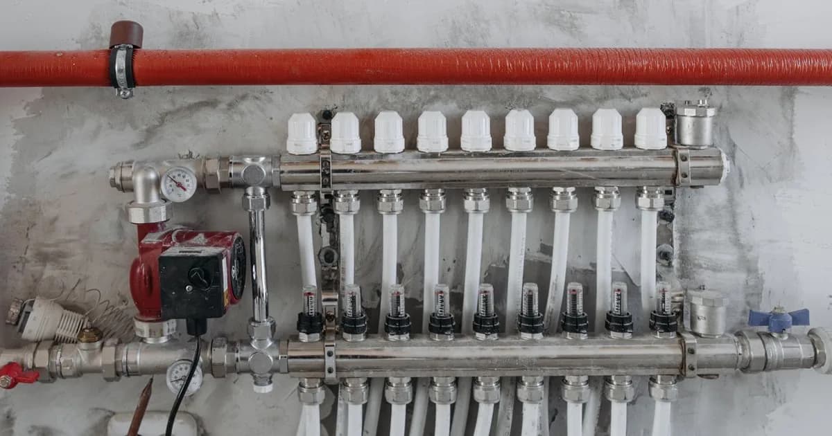 Close-up of HVAC manifold pressure gauges used in refrigerant service