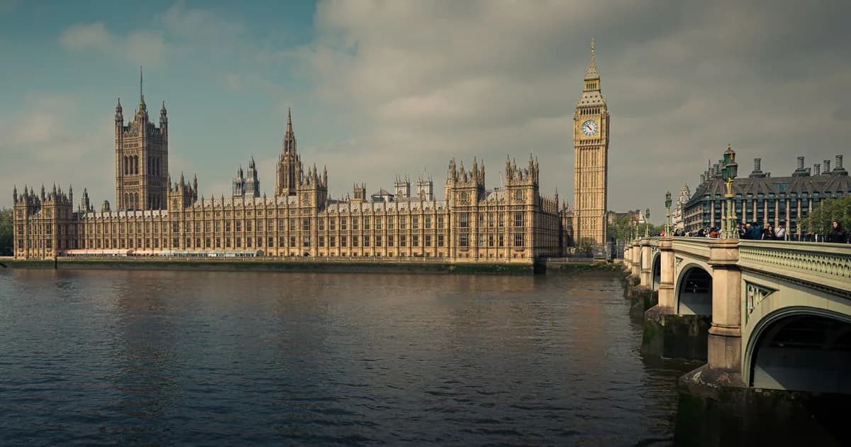 Big Ben and Houses of Parliament along the Thames in London