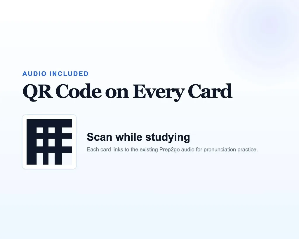 PDF preview: How does QR audio work on each card?