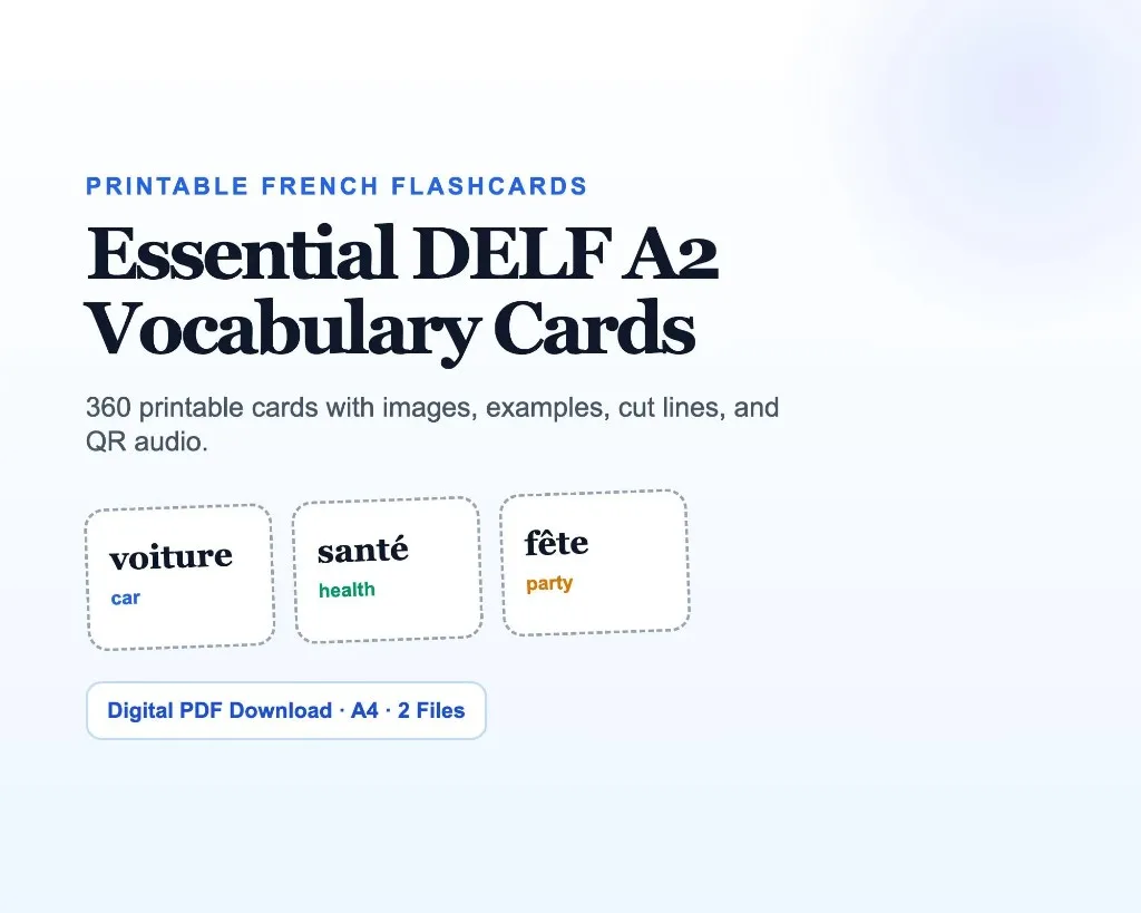 DELF A2 Printable French product preview