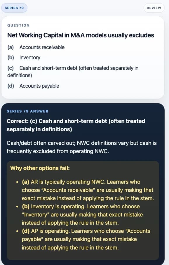 Sample Anki card: In comparable company analysis, the peer group should