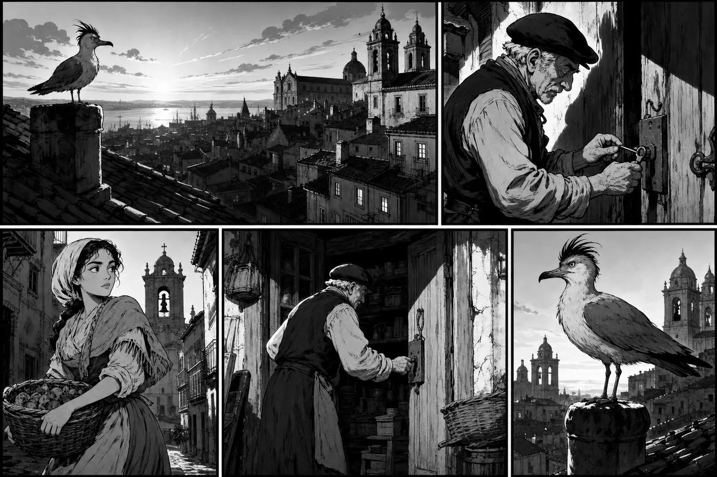 Dawn in Lisbon before the quake