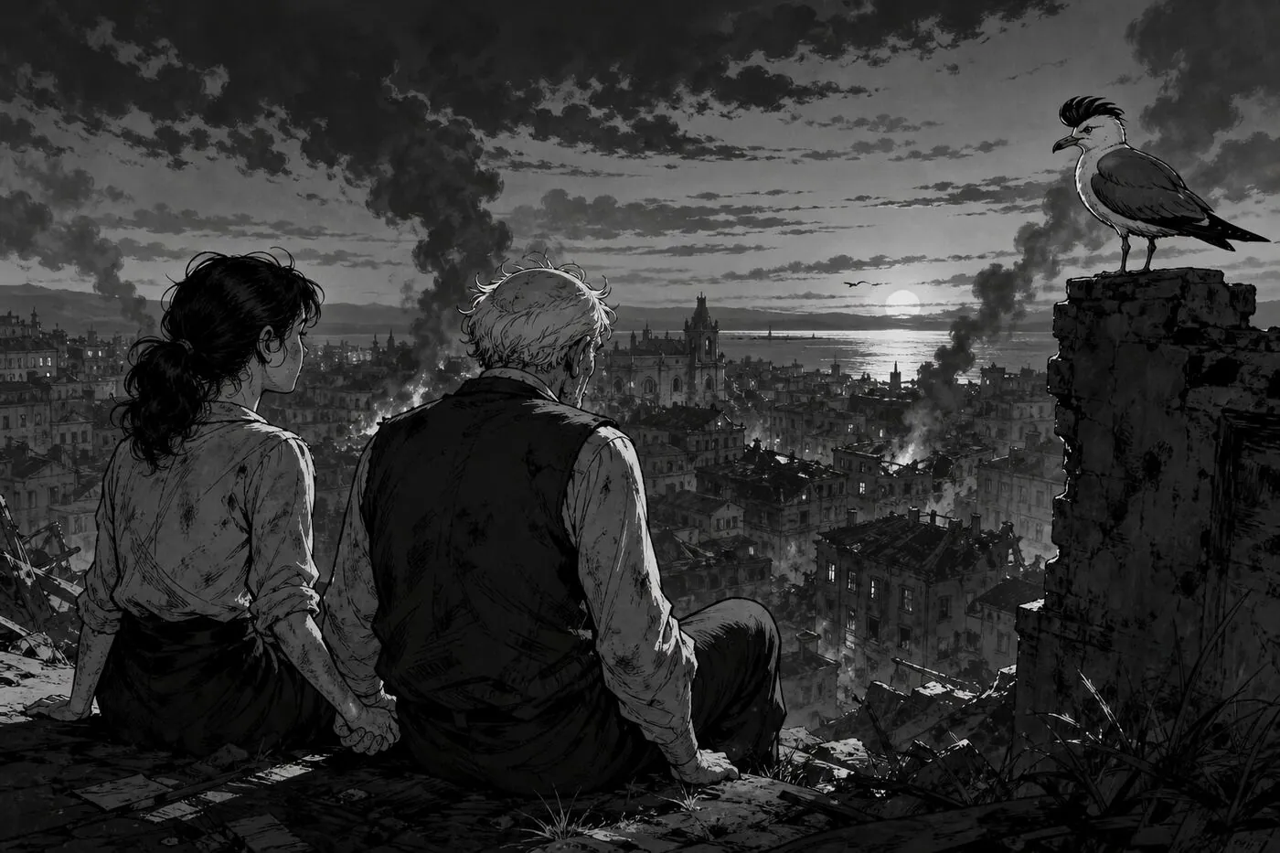 Survivors at dusk