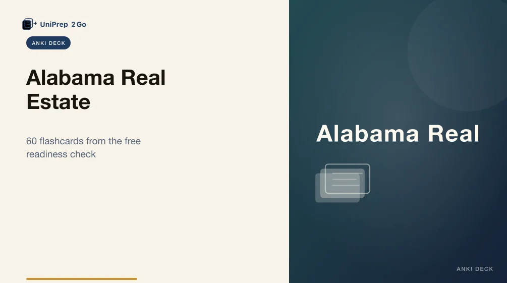 Alabama Real Estate Practice Test Anki cover