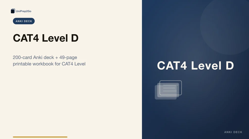 CAT4 Level D product preview