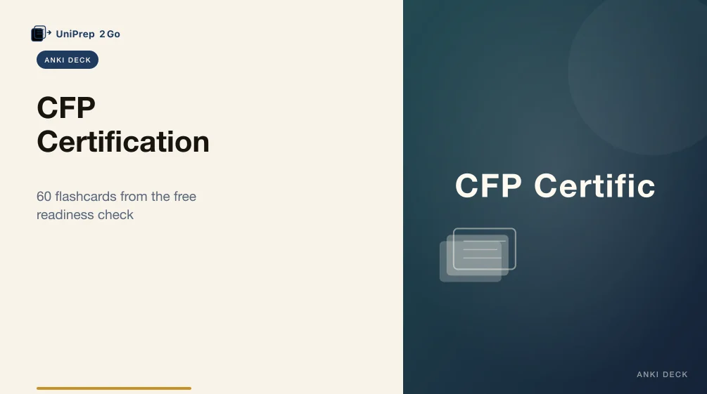CFP Certification Practice Test Anki cover
