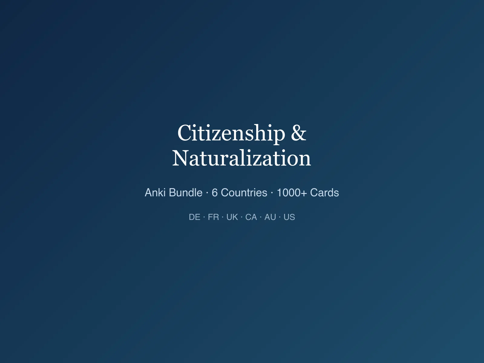 U.S. citizenship practice test Anki cover