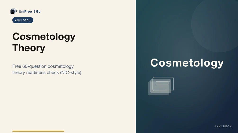 Cosmetology Practice Test Anki cover