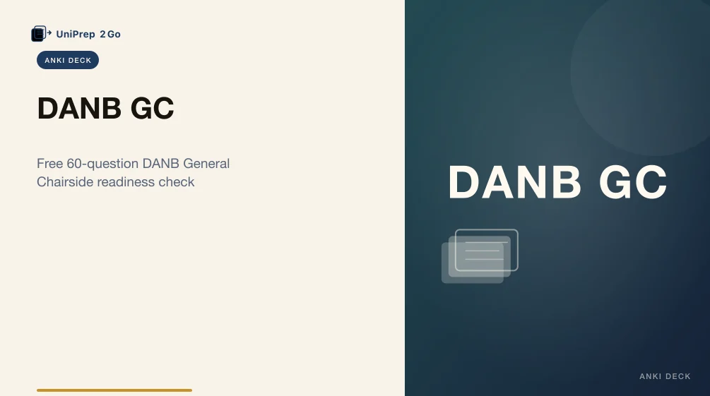 DANB GC Practice Test Anki cover