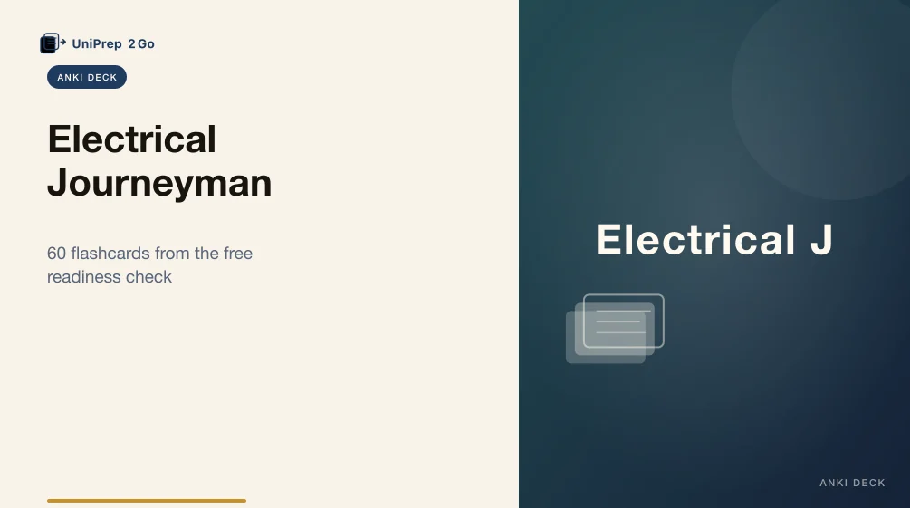 Electrical Journeyman Practice Test Anki cover