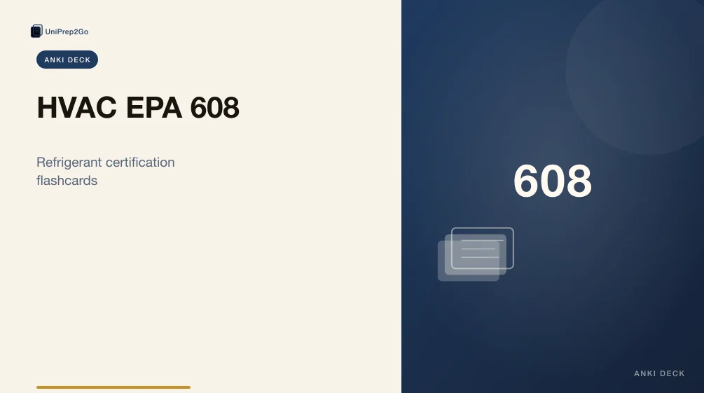 EPA 608 practice test Anki cover