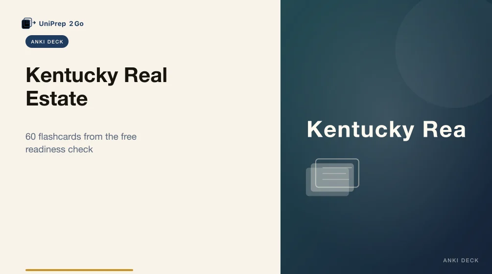 Kentucky Real Estate Practice Test Anki cover
