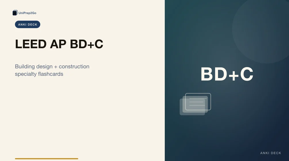 LEED AP BD+C practice test Anki cover