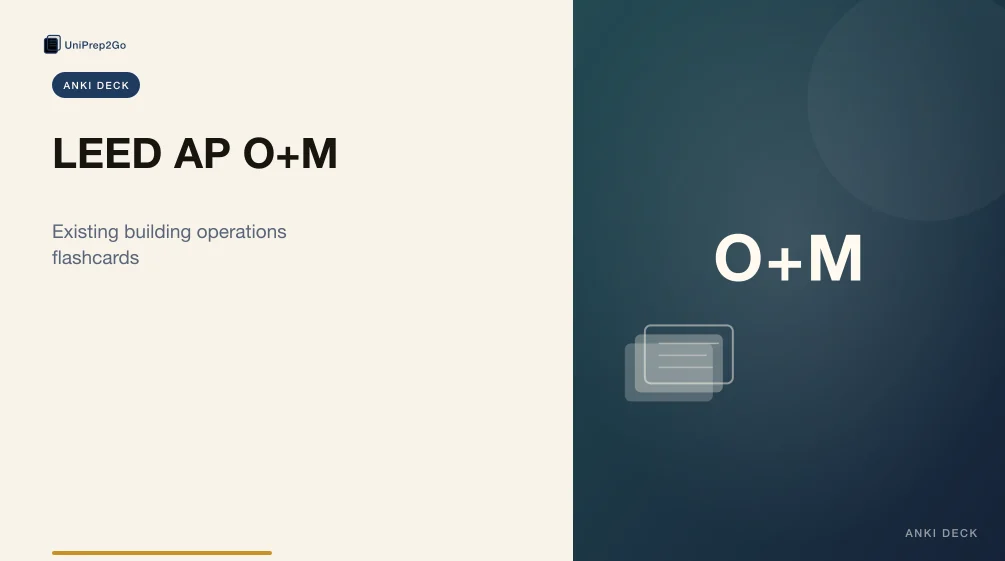 LEED AP O+M practice test Anki cover