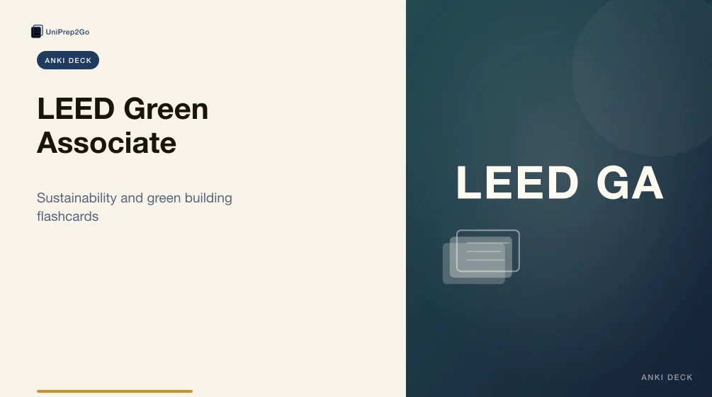 LEED Green Associate practice test Anki cover
