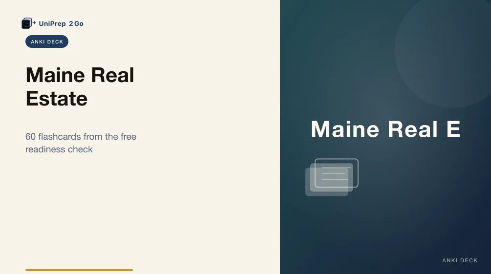 Maine Real Estate Practice Test Anki cover