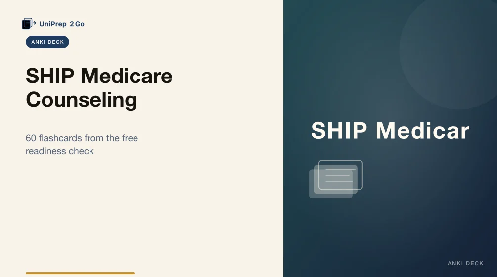 SHIP Medicare Counseling Practice Test Anki cover
