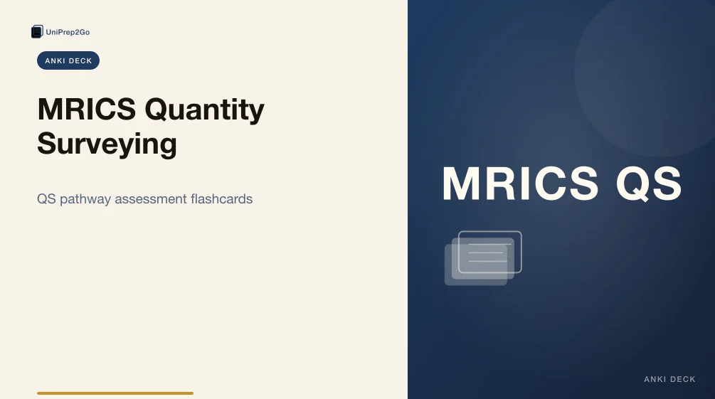 MRICS QS product preview