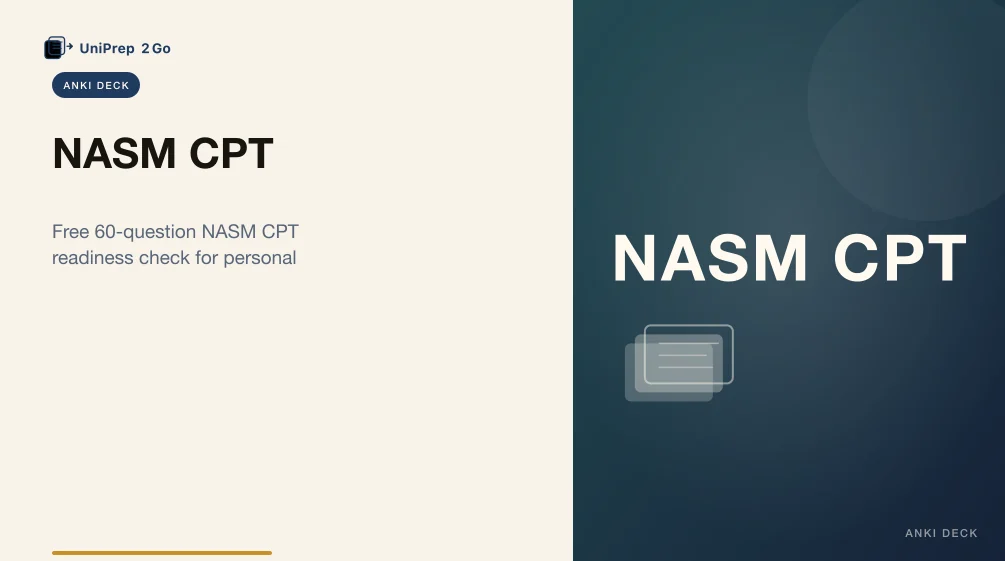NASM CPT Practice Test Anki cover