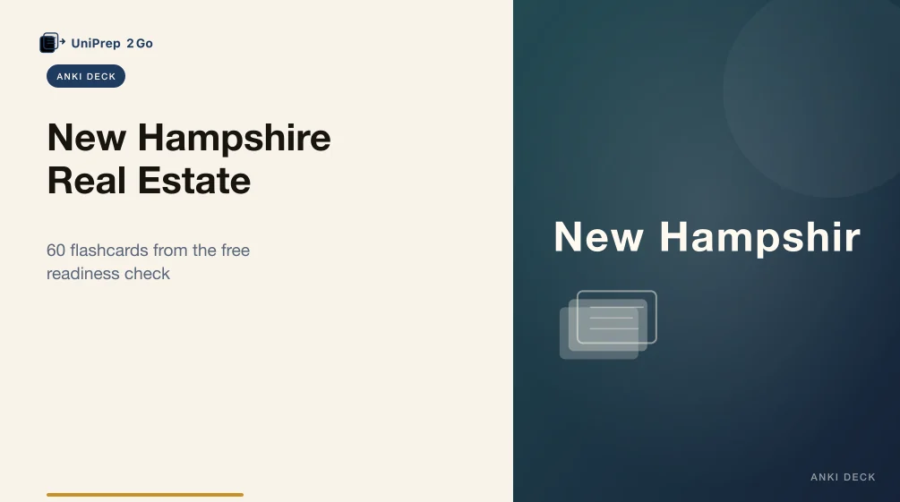 New Hampshire Real Estate Practice Test Anki cover