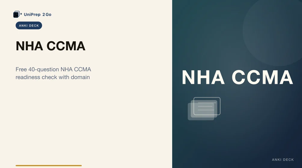 NHA CCMA Practice Test Anki cover