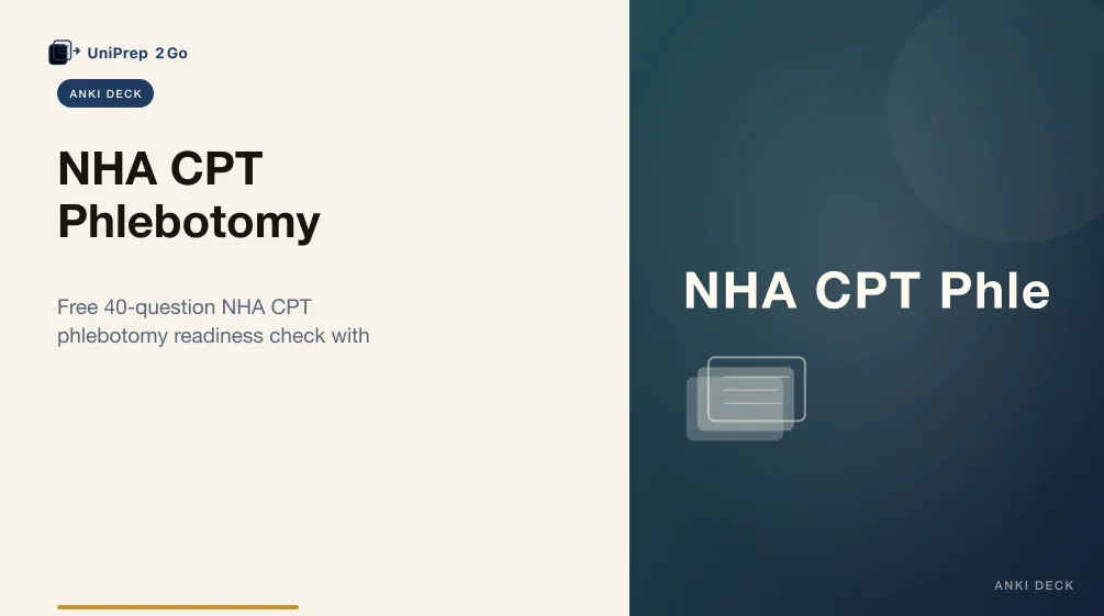 NHA CPT Phlebotomy Practice Test Anki cover