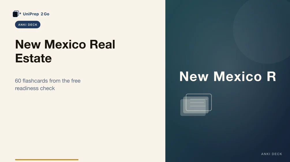 New Mexico Real Estate Practice Test Anki cover