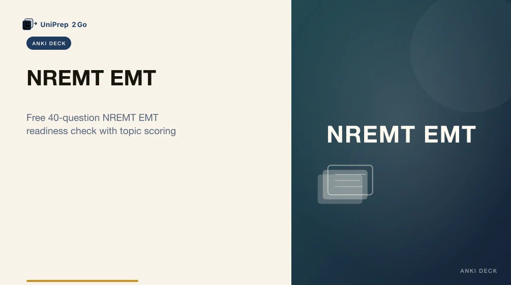 NREMT EMT Practice Test Anki cover
