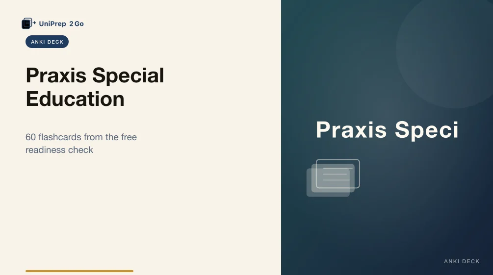 Praxis Special Education Practice Test Anki cover