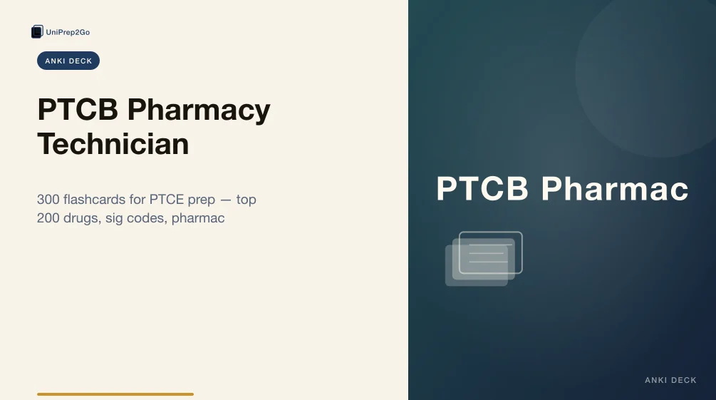 PTCB / PTCE practice test Anki cover