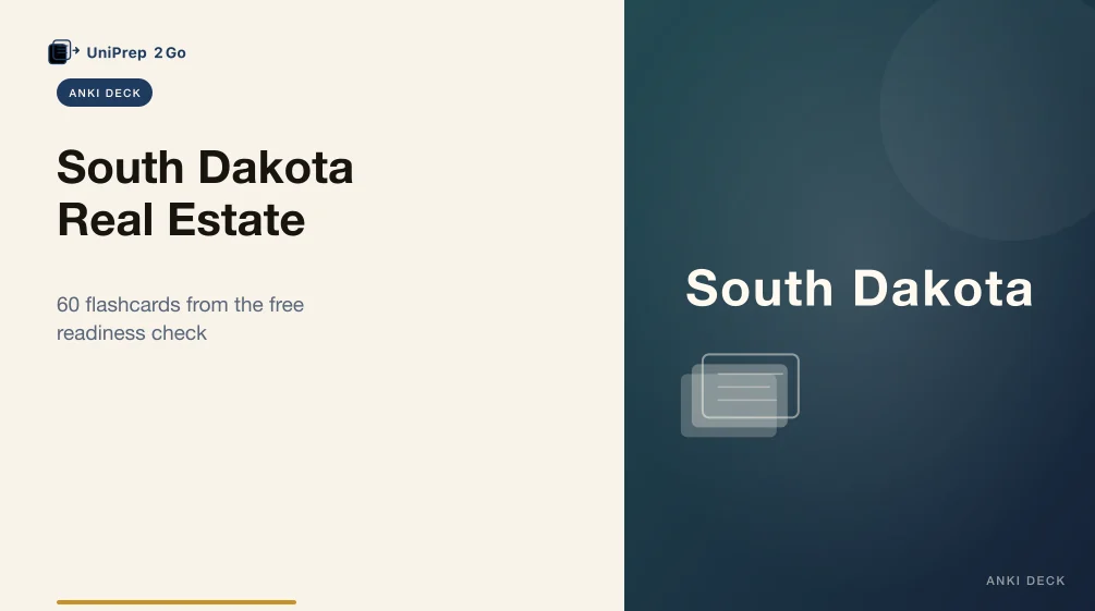 South Dakota Real Estate Practice Test Anki cover