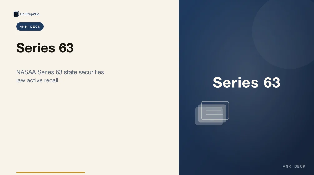 Series 63 practice test Anki cover