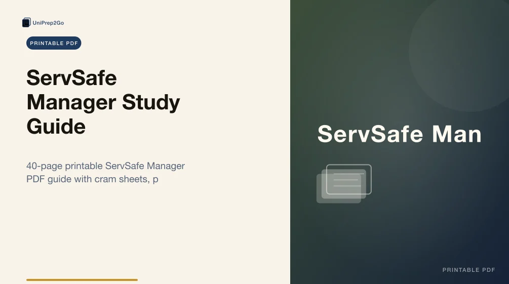ServSafe Manager Study Guide product preview