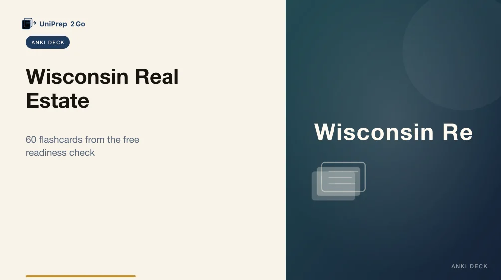 Wisconsin Real Estate Practice Test Anki cover
